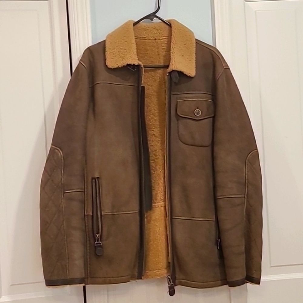 Vintage Torras light brown natural leather jacket 42